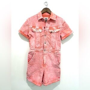 NWOT Lee Union-Alls Vintage Modern Denim Persimmon Acid Oversized Jumpsuit XS